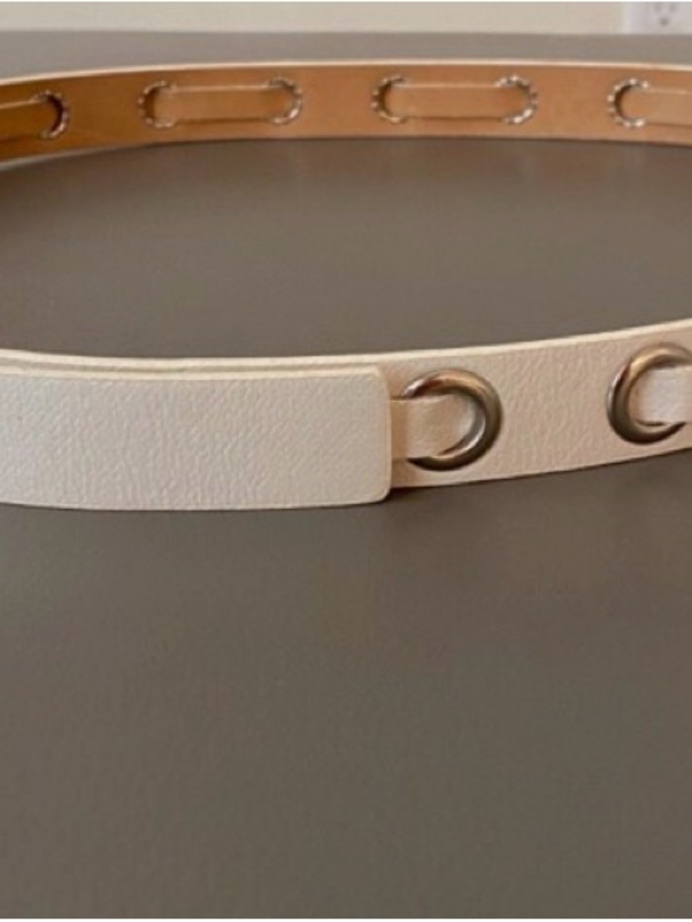 Michael Kors Leather Belt with Silver Grommets Hardware size Large - Picture 4 of 10